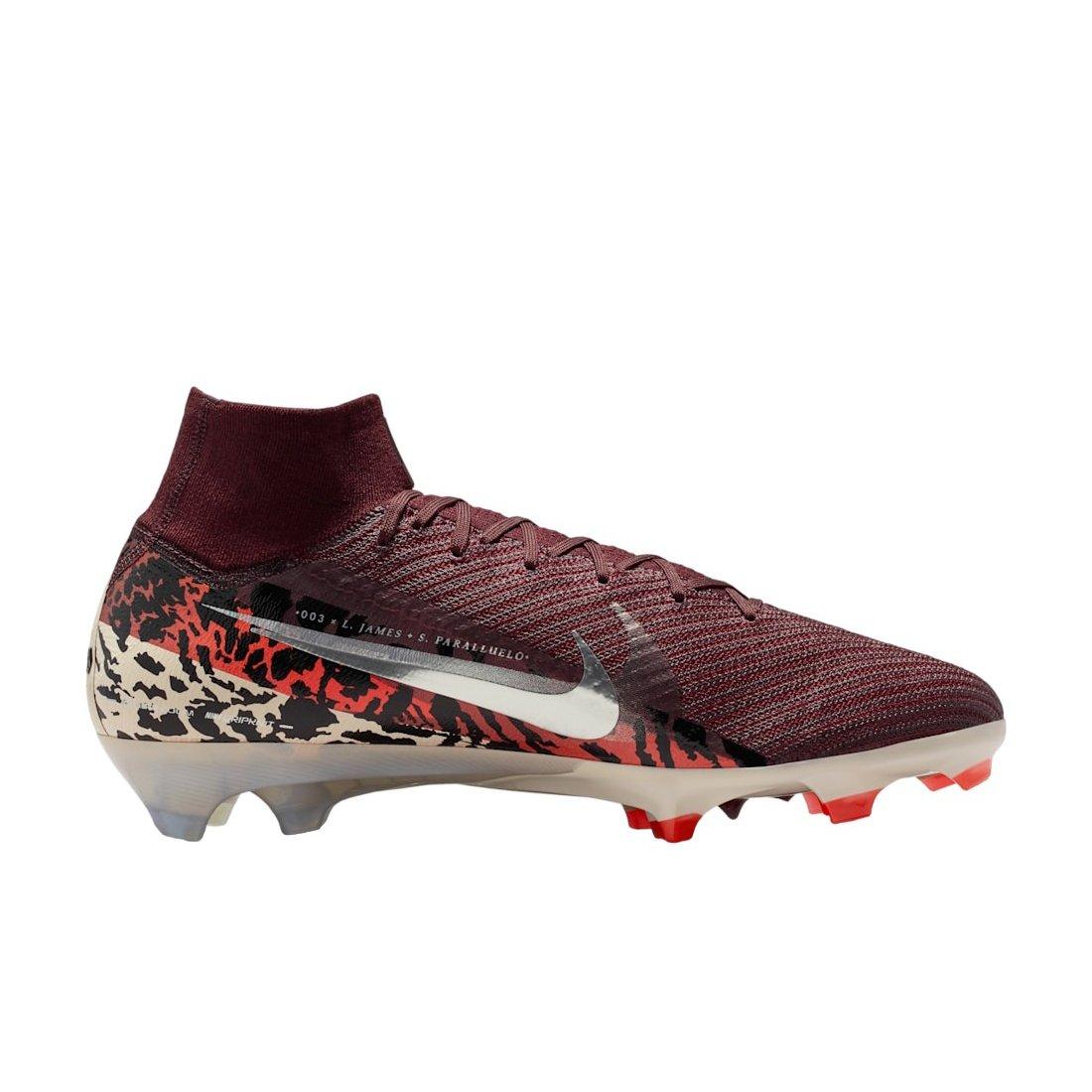 Nike United Mercurial Superfly 10 Elite FG "Burgundy Crush/Red/Fossil/Silver" Men's Soccer Cleat - BURGUNDY/RED/FOSSIL/SILVER